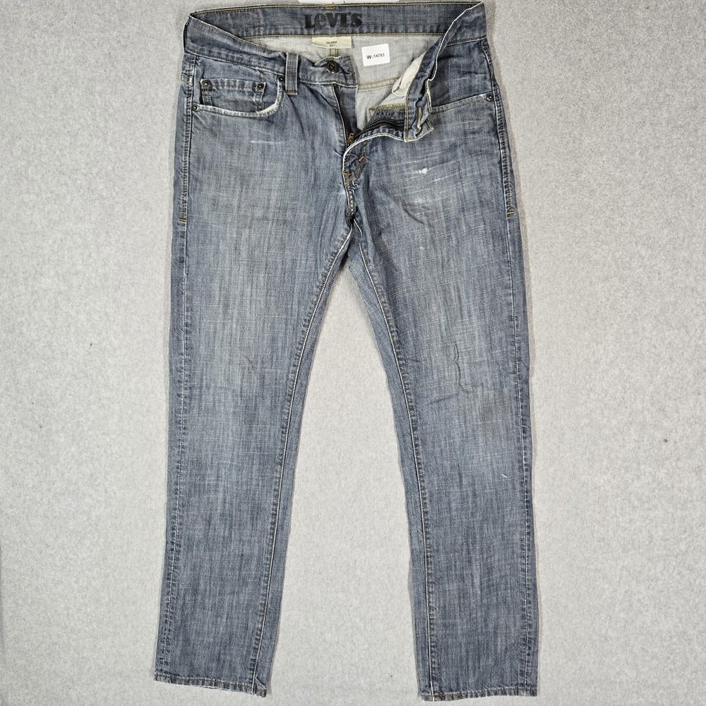 Levi's 511 Men Jeans 32X30 Blue Denim Slim Fit Skinny Distressed 31" Inseam